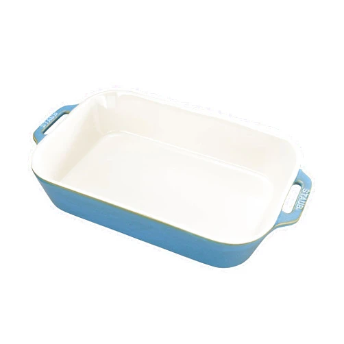 STAUB Ceramics Rectangular Baking Dish, 13x9-inch, Rustic Turquoise
