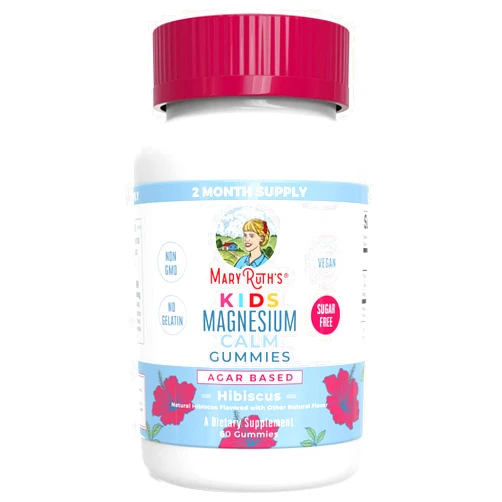 MaryRuth Organics Kids Magnesium Citrate Gummies by MaryRuth's | 2 Month Supply | Sugar-Free | Calm Magnesium Gummies for Kids 2+ | Bone Health | Calcium Absorption | Vegan | 60 Count