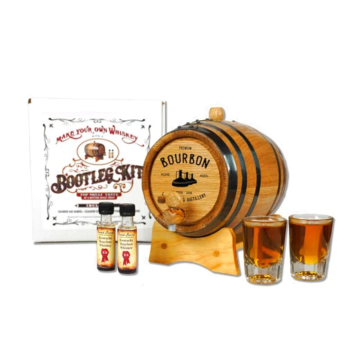 THOUSAND OAKS BARREL Personalized Small Batch Bourbon Whiskey Making Bootleg Kit™ - Custom Bourbon Still Design - Thousand Oaks Barrel Co. - Bourbon Gifts for Dad (1 Liter)