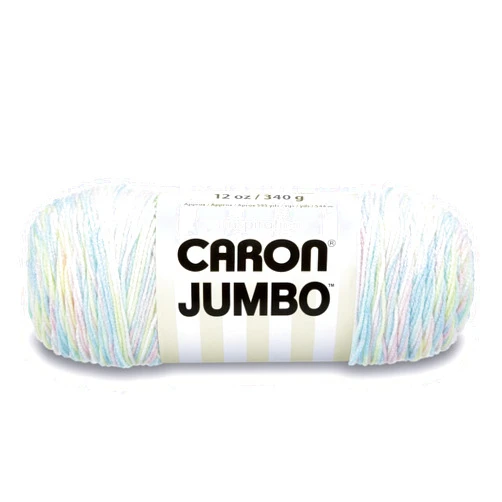 Caron 29400909010 Jumbo Ombre Yarn, 12 oz, Baby Rainbow, 1 Ball