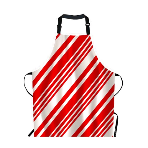 EKOBLA Red And Cream Stripes Aprons Christmas Traditional Pattern Candy Cane Colors Waterproof Resistant Chef Cooking Kitchen BBQ Adjustable Aprons for Women Men 27x31 Inch