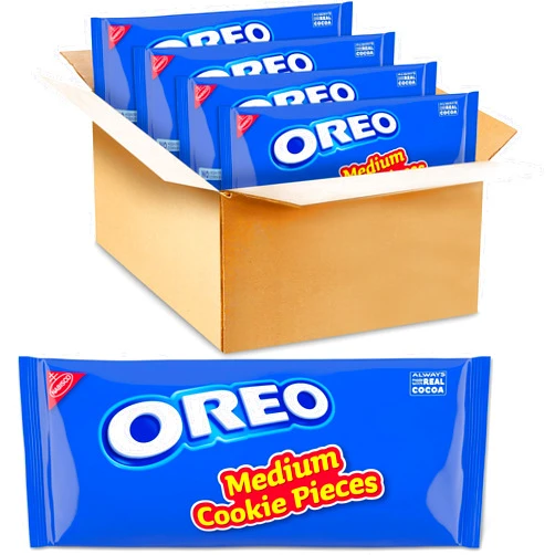 OREO Chocolate Sandwich Cookies Medium Cookie Pieces, 4 - 2.5 lb Bags