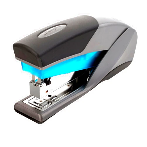 Swingline Stapler, 25 Sheet Capacity, Optima 25, Jam Free, Reduced Effort, Soft Grip, Blue and Gray (66404)