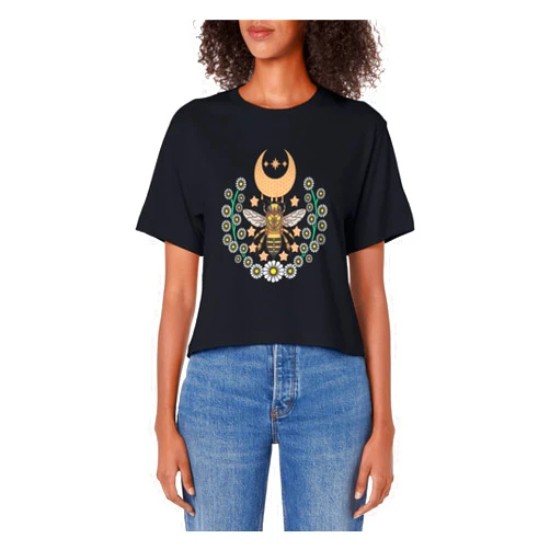 InGENIUS Support Local Beekeepers Queen Bee Honeybee Save The Bees Beekeeper Beekeeping Hobby Women's Crop Top