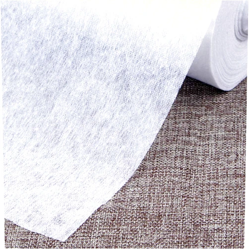 Sumtory Fusible Interfacing for Sewing Iron On Nonwoven Single Side Lightweight,White,39.37
