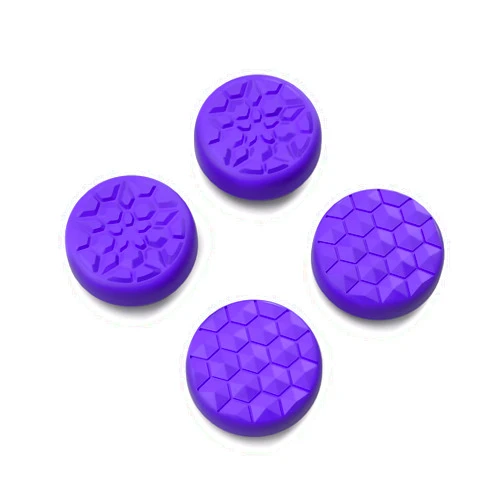 PlayVital Thumb Grip Caps for Steam Deck LCD, Silicone Thumbsticks Grips Joystick Caps for Steam Deck OLED - Diamond Grain & Crack Bomb Design Purple