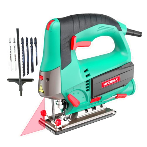 HYCHIKA BETTER TOOLS FOR BETTER LIFE HYCHIKA Jigsaw, 6.7A Jig Saw 800-3000SPM with 6 Variable Speeds, 4 Orbital Sets, Bevel Angle 45°, 6PCS Blades, Pure Copper Motor, Laser Guide, Wood Metal Plastic Cutting