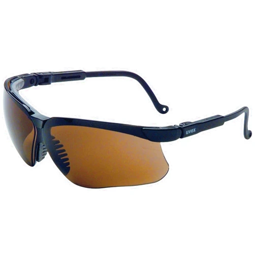 Honeywell Uvex by Genesis Safety Glasses with Uvextreme Anti-Fog Coating, Black Frame