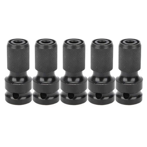 BstXqty 5 Pieces of Electric Wrench Socket Adapter 1/2 Square to 1/4 Hex Extended Durable Retractable Adapter for Impact and Ratchet Wrenches