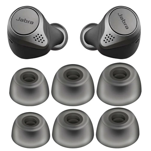 SENLIXIN Replacement Eartips Compatible with Jabra Elite 75t/ 65t/ Active/ 7 Pro/Elite 3/ Elite 4 Earbuds, Silicone Earbuds Eartips Buds Cover Set