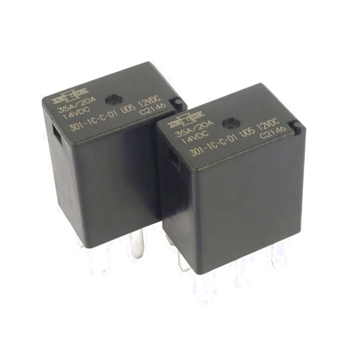 Song Chuan (Pack of 2) 301-1C-C-D1 U05 12VDC 35A Automotive Power Relay 5 Pins with Flux Tight