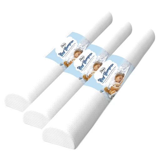Primica Pack of 3 Toddler Bed Bumper, 52 x 7 x 5 “ Bed Bumpers for Toddlers, Foam Bed Rail for Toddlers, Hypoallergenic Bed Bumpers for Queen, King, and Twin Bed