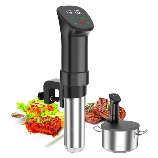 Rocyis Sous Vide Machine-Suvee Cooker-Rocyis Sous Vide Kit with Lid, Recipes-1000W Fast Heating Immersion Circulator/Accurate Temperature and Timer/Digital Touch Screen, Stainless Steel (US Standard)