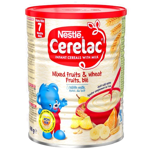 Nestle Cerelac Infant Cereal with Milk from 8 Months Mixed Fruits & Wheat - 14 oz