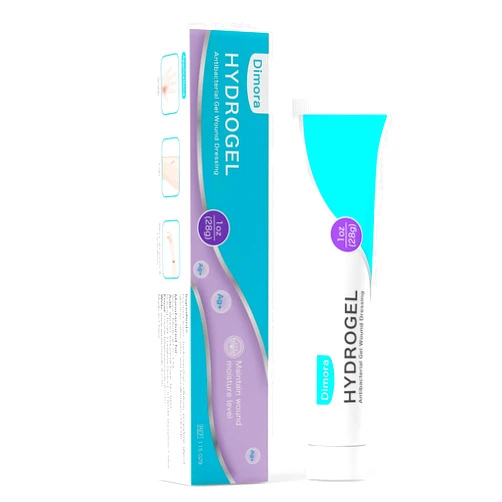 Dimora Antibacterial Gel Wound Dressing 1oz - Silver Hydrogel First Aid Ointment for Wound Healing, Antibacterial Care for Minor Cuts, Abrasions, Lacerations & Burns, Safe Non-Amorphous Formula