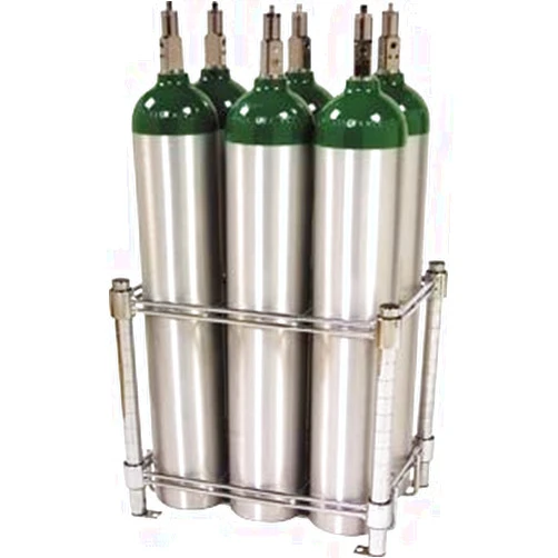 W.T. Farley Inc Stack & Rack Oxygen Tank Storage Rack - Holds 6 E Size Cylinders