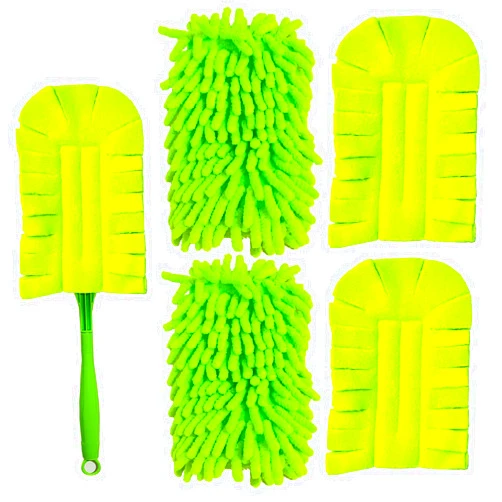 Febsow 4Pack Reusable Duster Compatible with Swiffer (Handle is Not Included) Microfiber 360 Heavy Duty Dusters Refills Washable Duster Pads for Cleaning Ceiling Fan Window