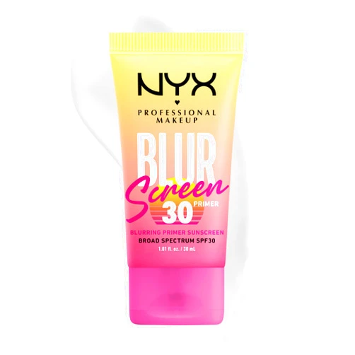 NYX PROFESSIONAL MAKEUP Blurscreen SPF 30 Primer, 3-in-1 Blurring Makeup Primer with Sunscreen, Vegan Formula with No White Cast or Greasy Feeling