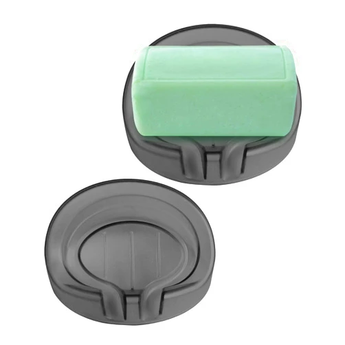 Axezoom Self Draining Soap Dishes, 2-Pack Soap Dish Waterfall Drainer Soap Holder for Bathroom Kitchen, Extend Soap Life, Keep Soap Bars Dry Clean & Easy Cleaning (Black)