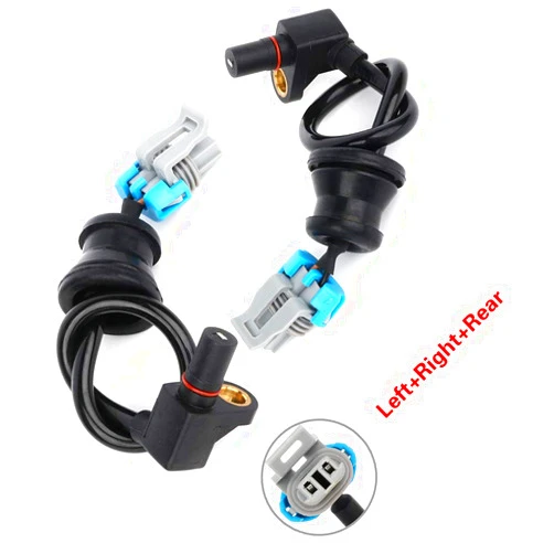 ANGLEWIDE 2 x ABS Wheel Speed Sensors Left+Right+Rear Replacement for 2006 for Pontiac Torrent 2005-2006 for Chevy Equinox