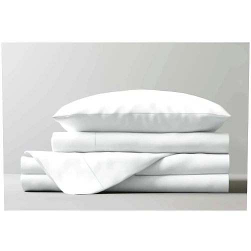 Thraed-Spraed My Egyptian Giza Cotton Dreams Bedsheet 100% Certified 800-TC Giza Bedsheet 4-PC Soft 800-Thread-Count Giza Cotton Sheets Sateen Weave 19-Inch Deep Pockets - Twin XL, White