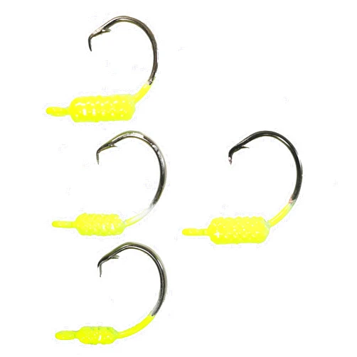 Generic Yellowtail Snapper Weighted Circle Hook Jig - (Chartreuse) Mixed (4/0 - 1/32, 1/16, 1/8 oz & 5/0 - 1/8 oz) - 25 Pack