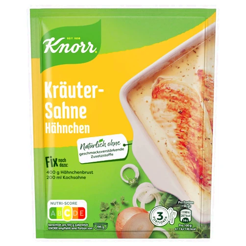 By Knorr Knorr Fix Spice Mix Herbal Cream Chicken for a Delicious Oven Dish with Natural Ingredients 3 Servings
