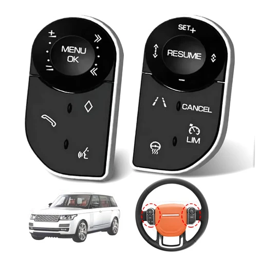 AUCARAUTO Steering Wheel Mounted Cruise Control Switch Touch Button Replacement Kit Fits for Land Rover Range Rover Vogue HSE Sport Discovery 5 L405 LR5 L494 L462 2013-2018