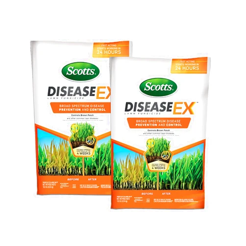 Scotts DiseaseEx Lawn Fungicide, Controls and Prevents Disease Up to 4 Weeks, Treats Up to 5,000 sq. ft., 10 lbs. (2-Pack)