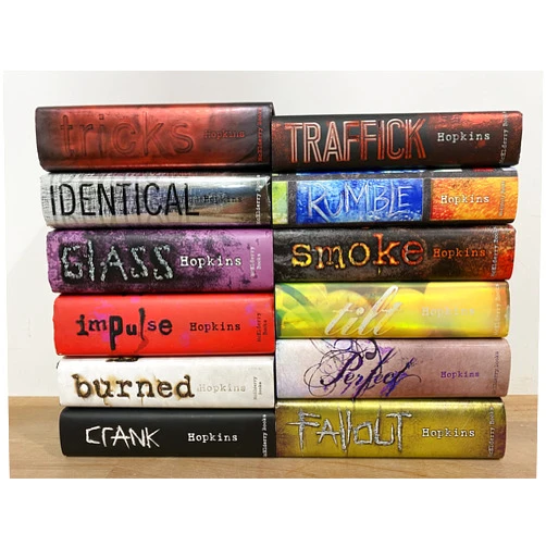 By Ellen Hopkins (Author) Crank Series Complete 11 Book Set Ellen Hopkins (Burned, Impulse,Glass,Identical, Tricks, Fallout,Perfect,Smoke,Tilt, ,Crank,Rumble)
