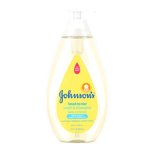 Johnson's Baby Johnson's Head-to-Toe Gentle Tear-Free Baby & Newborn Wash & Shampoo, Sulfate-, Paraben- Phthalate- & Dye-Free, Hypoallergenic Wash for Sensitive Skin & Hair, 27.1 fl. Oz