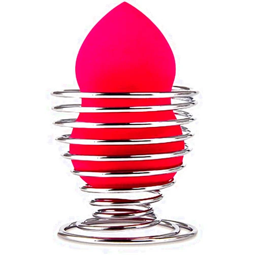Jyukan Beauty Makeup Sponge Blender Holder Silver Makeup Sponge Holder Drying Stand Egg Powder Puff Sponge Support Display Stand,1pcs