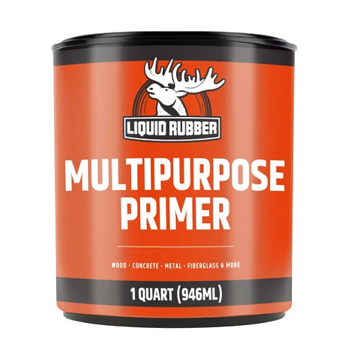 Liquid Rubber Multi-Purpose Primer - Use on Concrete and Wood, Water-Based Non-Toxic and Fast Drying, Easy to Apply, 1 Quart