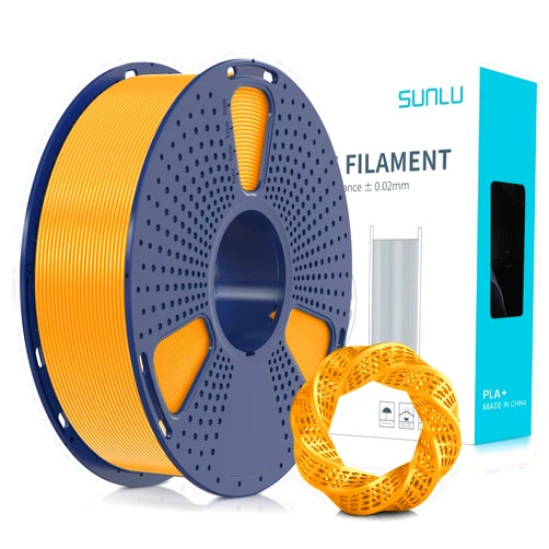 SUNLU 3D Printer Filament PLA Plus 1.75mm, SUNLU Neatly Wound 1.75mm PRO, PLA+ Filament for Most FDM 3D Printer, Dimensional Accuracy +/- 0.02 mm, 1 kg Spool(2.2lbs), Gold