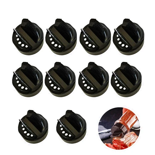 UtySty 10 Pack Spice Jars Cap Replacement 1-5/8 Inch Glass Spice Jars Shaker Lids Tops with Shaker and Pour Options for 4 oz Glass Jar with Spice Labels Round Square 4oz Empty Spice Containers
