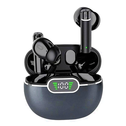 WHATOOK in-Ear Earbud Headphones,Intelligent Charging Compartment LCD Screen Displays Bluetooth 5.3 6 Hours Playback 24 Hours with The Charging Case IPX7