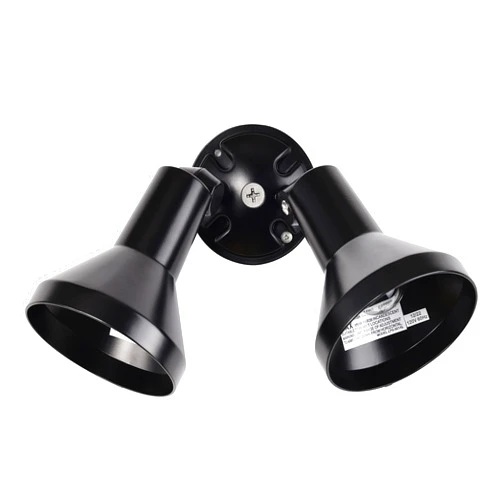 Nuvo Lighting SF77/701 Two Light Outdoor Heavy Duty Cast Aluminum Durable Weather Proof Security Flood Light, Black