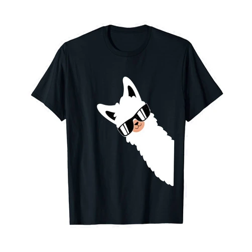 Funny Alpaca Apparel Lama Llama Alpaca with Sunglasses Lama Lover - Cool Lama T-Shirt