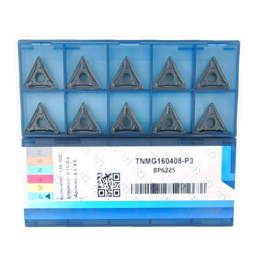CDBP CNC Carbide Inserts TNMG332 / TNMG160408-MD for Metal Lathe Cutting steel, Semi-Finishing chipbreaker for Turning Cutter, 10 PCS.