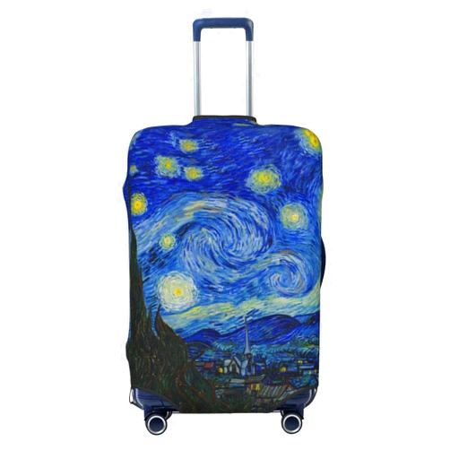 Guiteinyi Starry Night Luggage Cover for Suitcase Elastic Non Scratch Travel Protector Travel Washable Suitcase Cover Fits 18-32 Inch Luggage