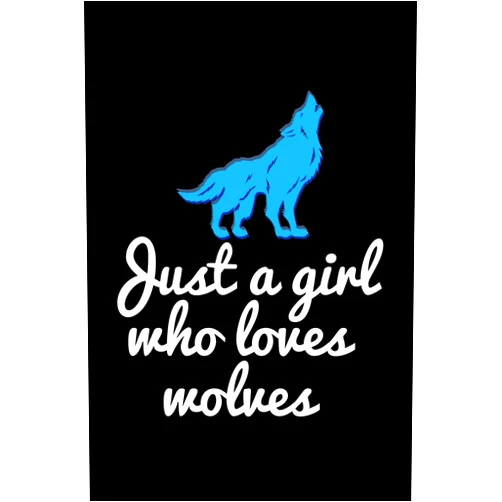 By UAB Kidkis (Author) Just A Girl Who Loves Wolves: Blank Lined Journal to Write In - Ruled Writing Notebook