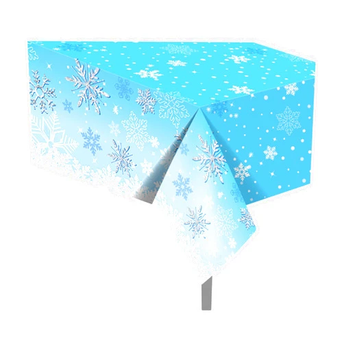 Darneidra Display Snowflake Tablecloth,Winter Wonderland Tablecloth,Frozen Tablecloth for Frozen Birthday Party Decorations,Snow Party Decorations,Christmas arty Decorations -2pcs