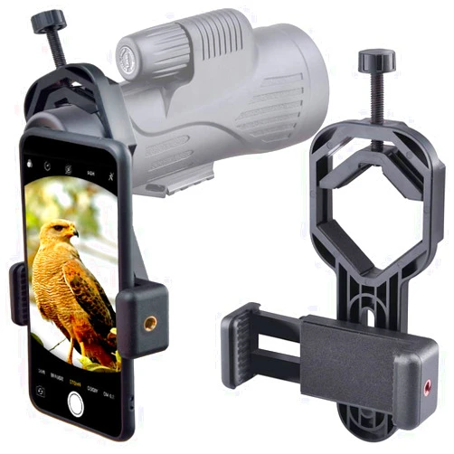 Starboosa Smartphone Telescope Adapter Camera Mount, Universal Phone Mount, Work with Telescope Spotting Scope Microscope Monocular Binocular - Fits iPhone, Samsung, HTC, LG and Smartphone