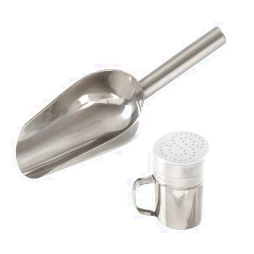 Great Northern Popcorn Company Popcorn Scoop and Seasoning Shaker Set – 2-Piece Stainless Steel Serving Accessories Kit with Scooper and Saltshaker Dredge by Great Northern Popcorn