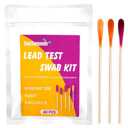 SaySummer Lead Test Kit Lead Testing Kit: 40 PCS Lead Paint Test Kit for Surfaces Including Dishes, Stainless Steel, Ceramics, Paint, Home Lead Test Kit