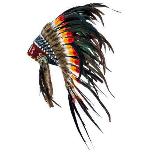 Novum Crafts Feather Headdress | Native American Indian Inspired | Choose Color