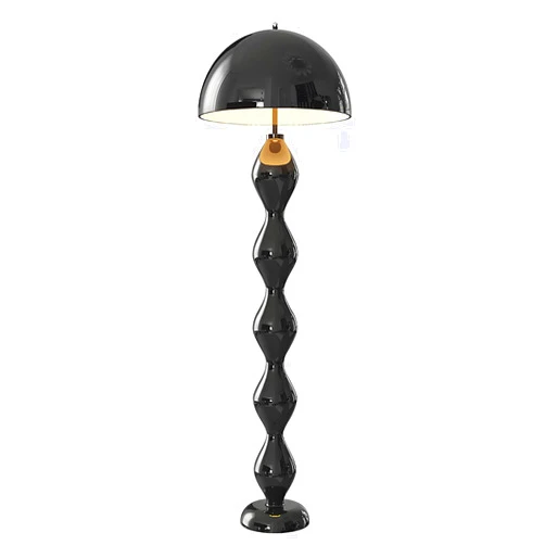 LHIUGE Stylish Dimmable Floor Lamp with Iron Shade & Foot Switch – Modern Design for Living Room & Bedroom Home Offices – 3 Color Temperatures Black
