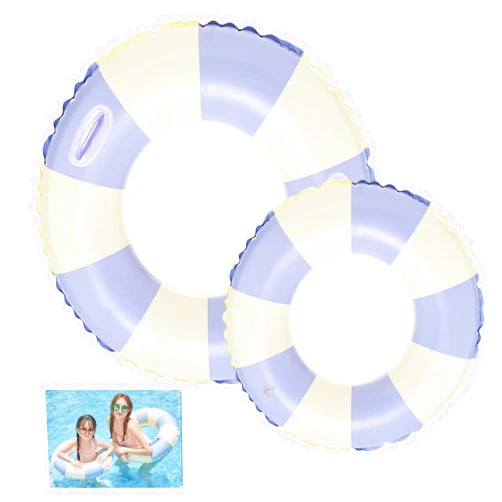 Youghuen Large Swim Ring with Handles for Kids Adults, Striped Pool Floats, Classic Striped Pool Inner Tubes Fun Prints Pool Loungers Tube for for Teen Boys Girls Summer Swimming Beach Party