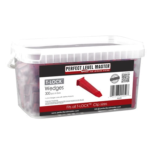 Perfect Level Master 300pcs T-Lock Tile Leveling System Wedges Kit