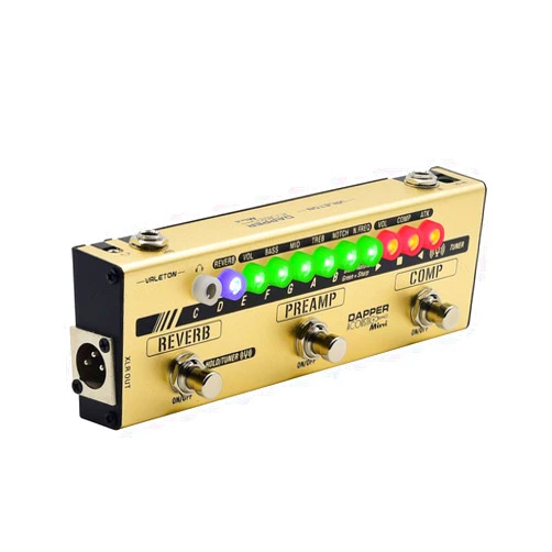 VALETON Dapper Acoustic Mini Electric-Acoustic Guitar DI Analog Preamp Multi-Effects Pedal